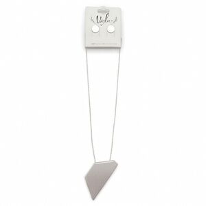 Silver Geometric Pendant Necklace